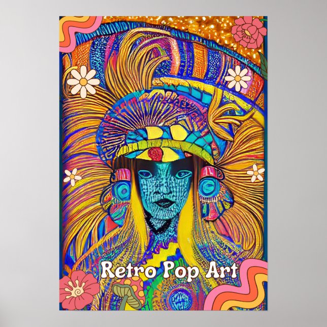 Exciting 60's Era Pop Art Design Poster (Front)