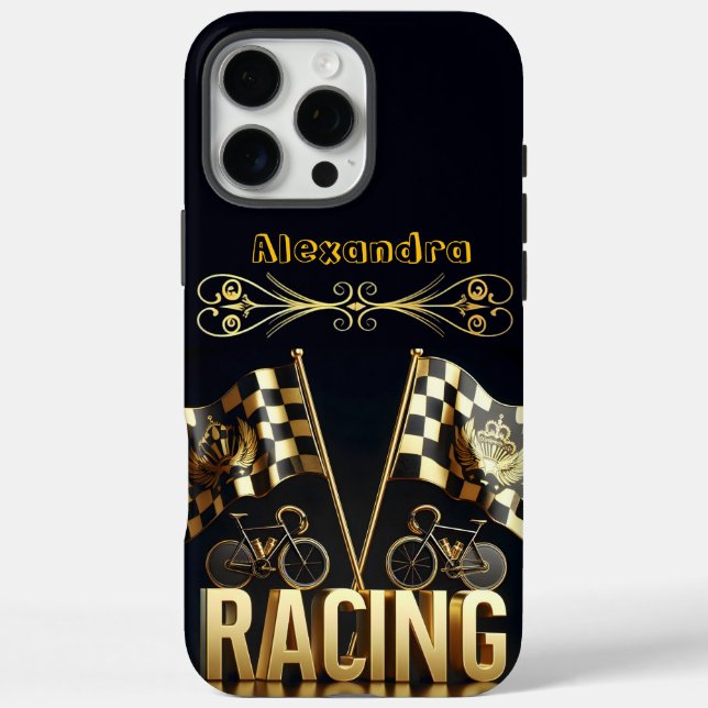 Exciting bike racing with iconic flags! Case-Mate iPhone case (Back)