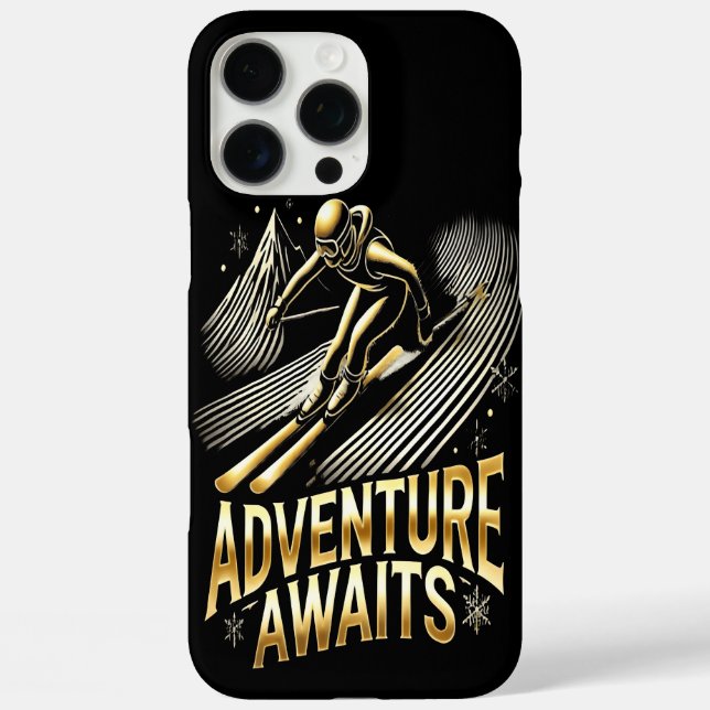 Exciting Skiing Adventure in a Winter Wonderland Case-Mate iPhone Case (Back)