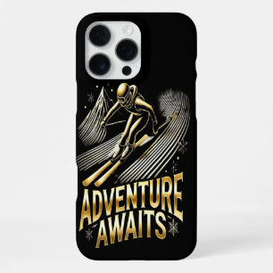 Exciting Skiing Adventure in a Winter Wonderland iPhone 16 Pro Max Case