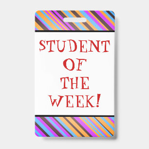 Exciting "STUDENT OF THE WEEK!" Badge