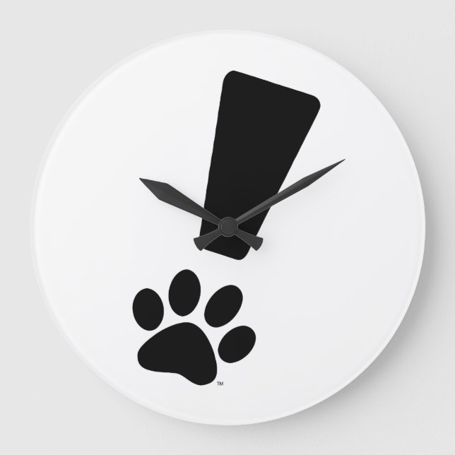 EXCLAMATION CAT PAW! Clock (Front)