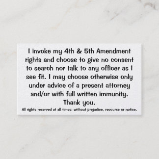 Exclamation des cartes de Droits constitutionnels