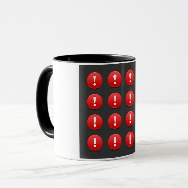 Exclamation Mark Icons Mug (Front Left)