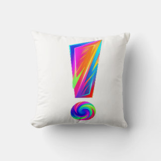 Exclamation Question Double Sided Throw Pillow