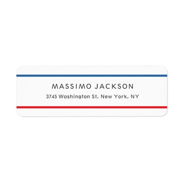 Exclusif Personnel Moderne Bleu Rouge Blanc (Devant)