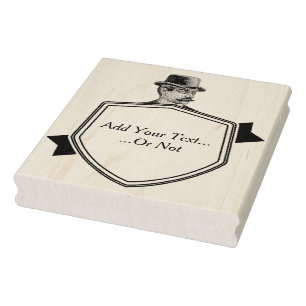 Exclusive Derby Hat Man Vintage Rubber Art Stamp