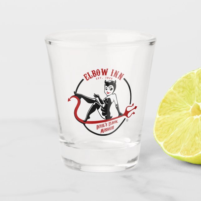 Exclusive Elbow Inn Shot Glass (Front)