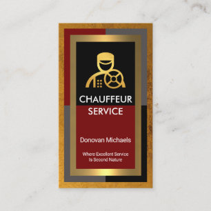 Exclusive Gold Chauffeur's Frame Driver Business Card