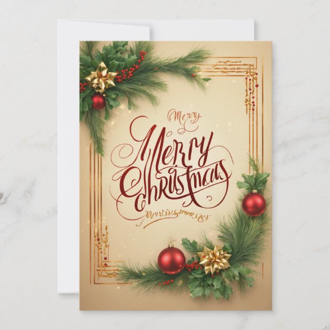 Exclusive Merry Christmas Greeting Card  (Front)