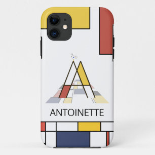 Exclusive Neoplasticism Art Monogram. Letter A iPhone 11 Case