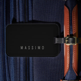 Exclusive Personal Classical Black White Own Name Luggage Tag