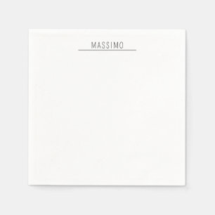 Exclusive Personal Classical Black White Own Name Napkin