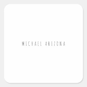 Exclusive Personal Modern Add Name Minimalist Square Sticker