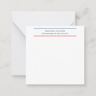 Exclusive Personal Modern Blue Red White Card
