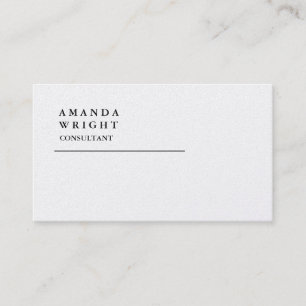 Exclusive Special Plain Trendy Minimalist Business Card
