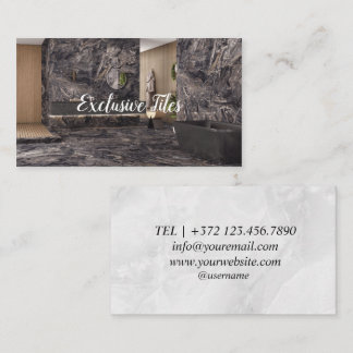Exclusive Tiles Black Luxury Natural Materials Business Card