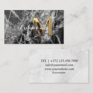 Exclusive Tiles Black Luxury Natural Materials Business Card
