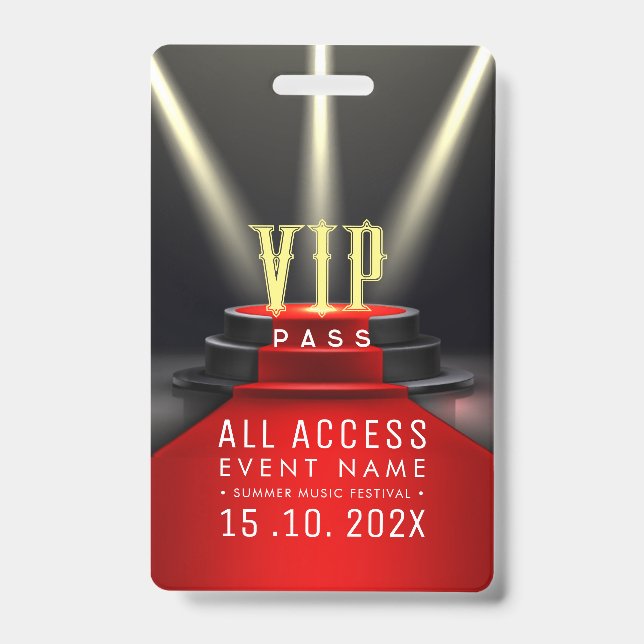 Exclusive VIP Access Event Badge (Front)