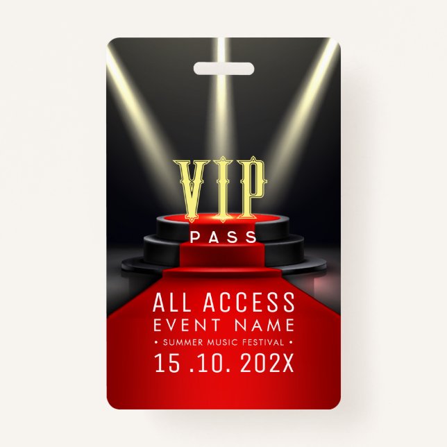 Exclusive VIP Access Event Badge (Front)