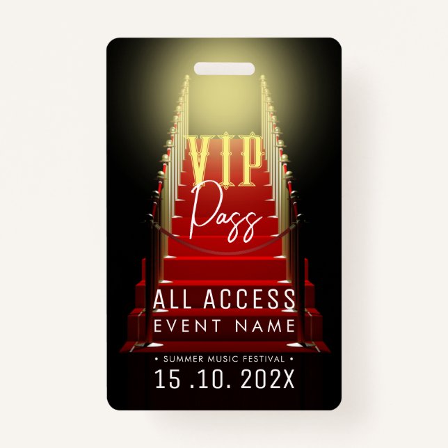 Exclusive VIP Access Event Badge (Front)