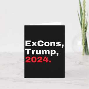 Excons Trump 2024 Trump Vance  Card