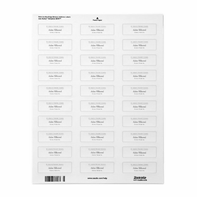 Excursion scolaire personnalisée Nom des enfants N (Feuille entière)