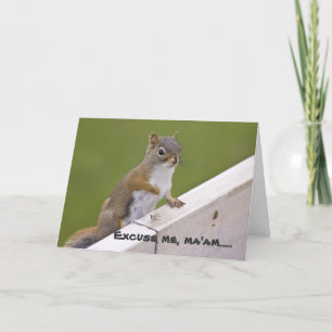 Excuse Me, Ma'am greeting card