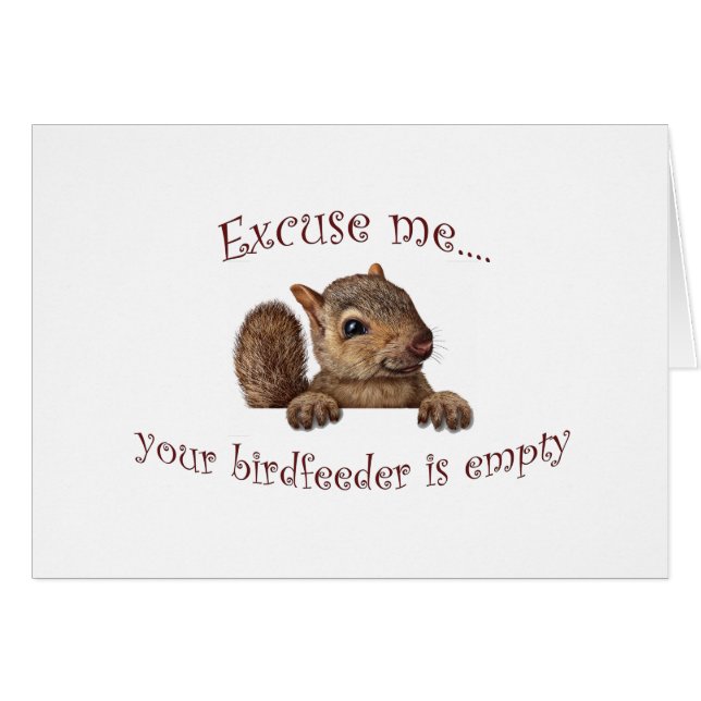 Excuse me...your birdfeeder is empty (Front Horizontal)
