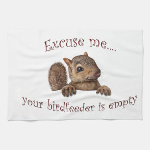Excuse me...your birdfeeder is empty kitchen towel
