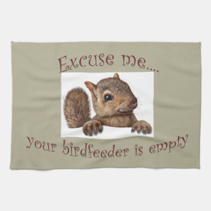 Excuse me...your birdfeeder is empty towel