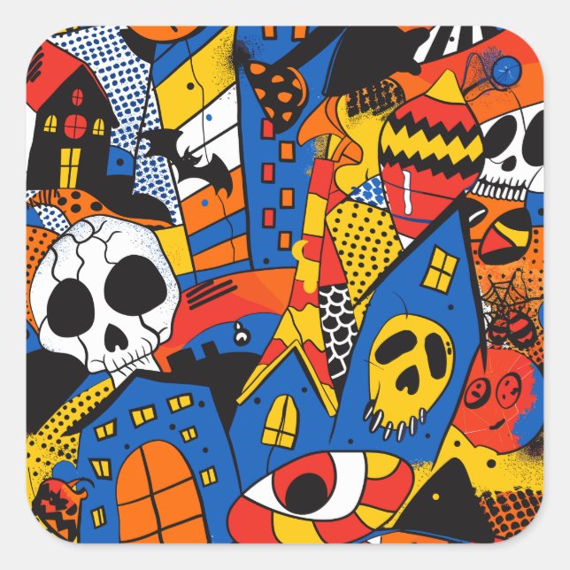 ExDesigner | Customization | Halloween Square Sticker (Front)