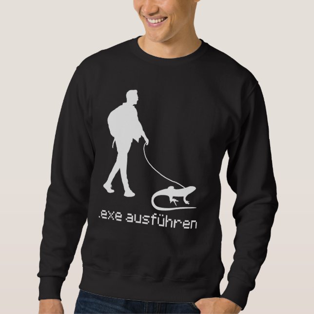 Exe Execute Fun System Administrator Nerd Admin De Sweatshirt (Front)