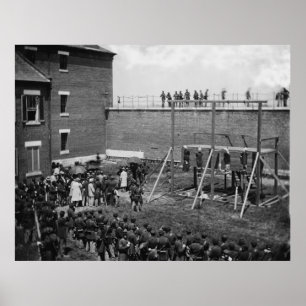 Execution of Four People Lincoln Conspirators Poster