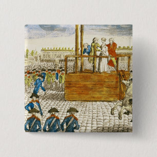 Execution of Marie-Antoinette 2 Inch Square Button