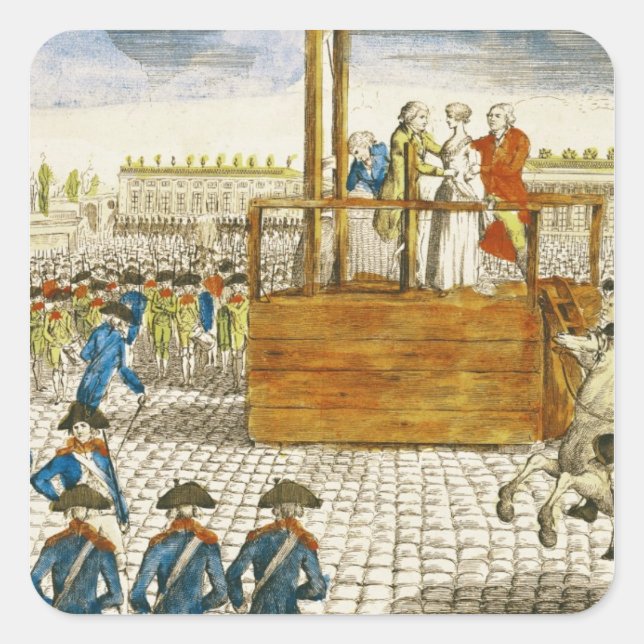 Execution of Marie-Antoinette Square Sticker (Front)