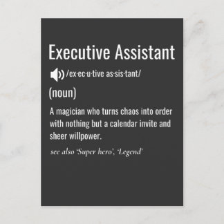 Executive Assistant Definition Postcard