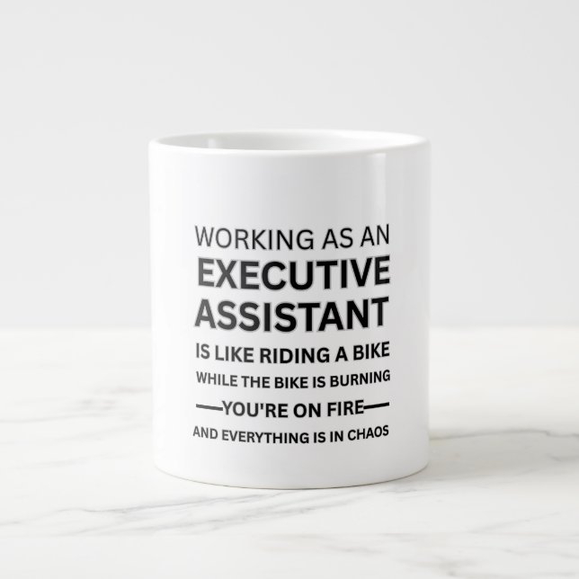EXECUTIVE ASSISTANT: MASTER OF MULTITASKING & MAYH LARGE COFFEE MUG (Front)