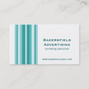 Executive Bars Business Card, Teal Card