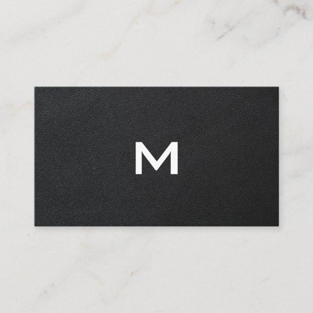 Executive Black | Monogram Business Card (Front)