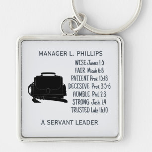 Executive Briefcase Personalized Manager Keychain