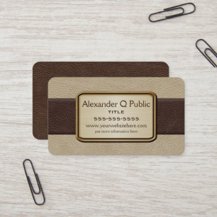 Executive Brown and Tan Business Card
