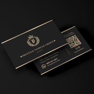 Executive Chauffeur Luxury Concierge Crest Bar Business Card