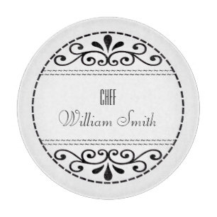 Executive Chef Filigree Glass Cutting Board