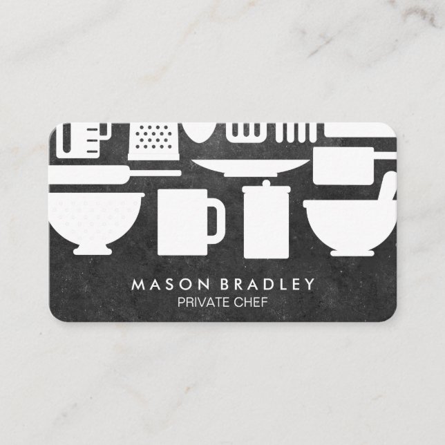 Executive Chef Kitchen Tools Business Card (Front)