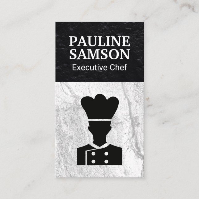 Executive Chef Logo Business Card (Front)