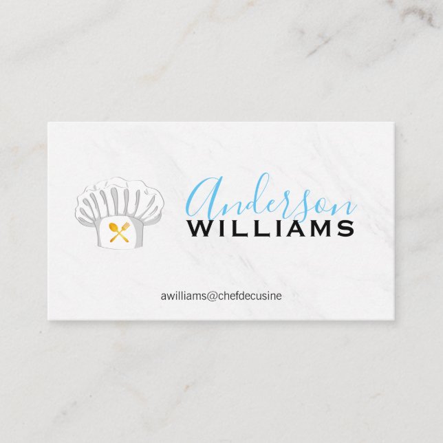 Executive Chef Marble Business Card (Front)