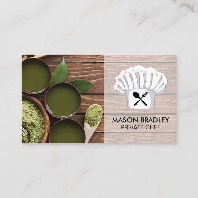 Executive Chef Modern Kitchen Business Card (Front)