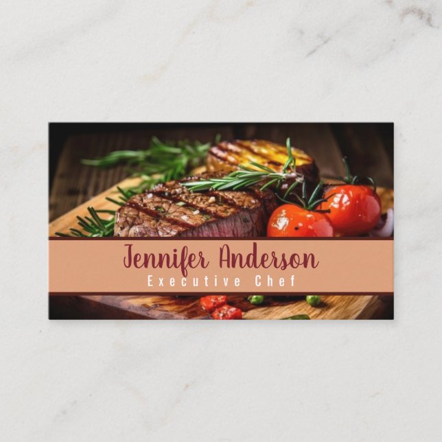 Executive Chef Personal Chef Sous Chef Restaurant Business Card (Front)
