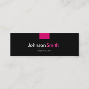 Executive Chef - Rose Pink Compact Mini Business Card